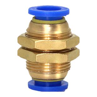 气动气管快速接头隔板穿板气管直通接头PM气路快插转接头46810mm