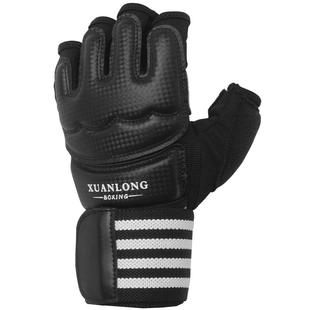 MMA散打拳击手套搏击女男UFC儿童训练成人打沙袋专用专业半指拳套