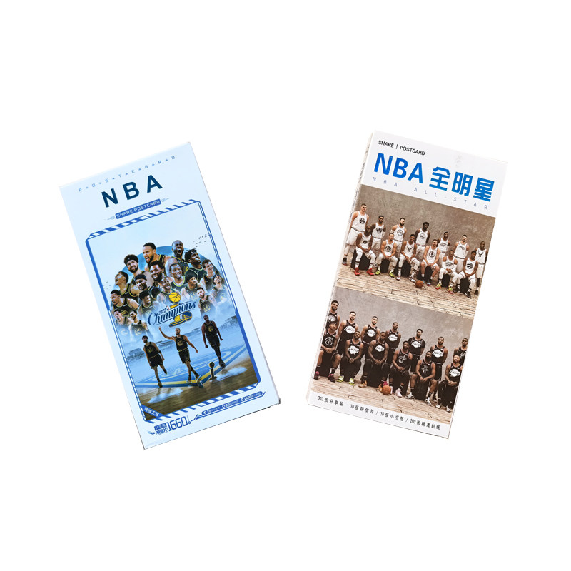 NBA明信片贴纸卡片励志篮球星