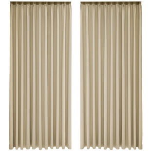 极客屋日式奶茶色棉麻遮光窗帘2024新款客厅卧室飘窗现代简约窗帘