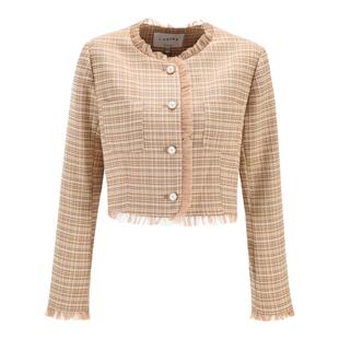 Lucidy鲁思蒂小香风外套女2023新款春秋季气质休闲短款开衫上衣