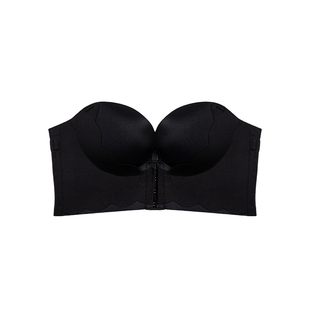 加长款塑身收腹内衣无带的前面四排扣肤感防滑蹦跳不会掉小胸聚拢