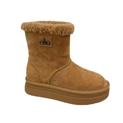 羊羔毛时尚真皮雪地靴女2025年冬