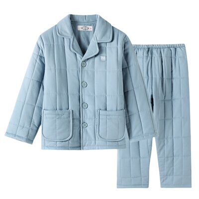 美标三层加厚夹棉睡衣冬季可爱