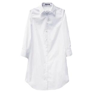 白衬衫女2025新款设计感小众上衣中长款高级感睡衣裙雪纺衬衫外套