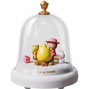 铃铛音乐盒摆件八音盒女孩蓝牙音响温馨小夜灯儿童新年生日礼物