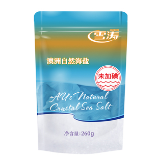 雪涛澳洲自然海盐260g*4袋未加碘无碘粗盐不含抗结剂盐焗烘焙专用
