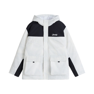 Jeep吉普儿童羽绒服男童加厚冬季保暖外套三防中大童工装防风棉服