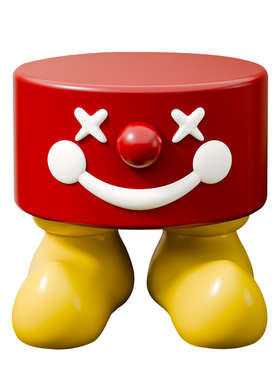 贝汉美卡通小丑换鞋凳落地摆件