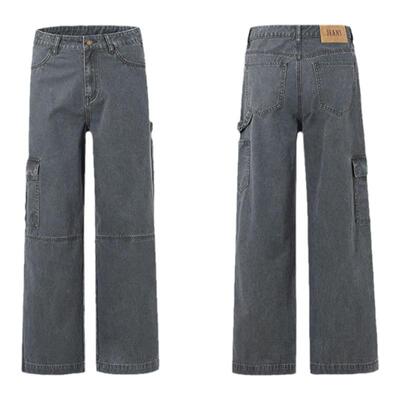 美式复古显瘦工装裤男女