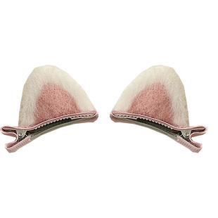 儿童毛绒猫咪发夹猫耳朵小夹子兔子头饰女童可爱网红女孩毛毛发卡