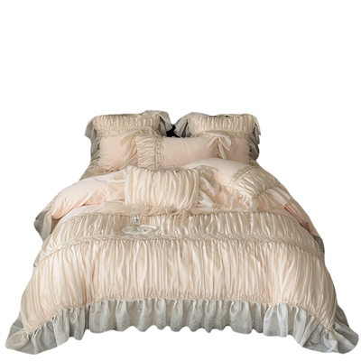 法式公主风床盖全棉长绒棉四件套