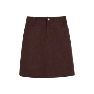 MULVAN 日落巴萨 复古灯芯绒半身裙女高腰显瘦包臀短裙a字中裙