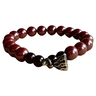 曦光里 【福佑】原矿高品高含量朱砂天然辰砂本命年石榴石手串女