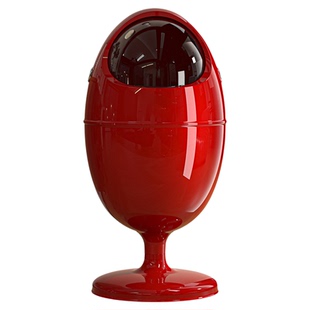 蛋形太空舱垃圾桶家用厨房专用免弯腰高脚可移动大容量带轮子纸篓