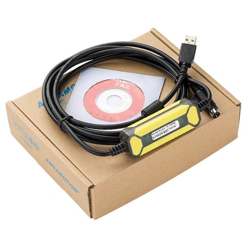 适用三菱PLC编程电缆线FX3U/1N/2N系列数据通讯下载线USB-SC09-FX