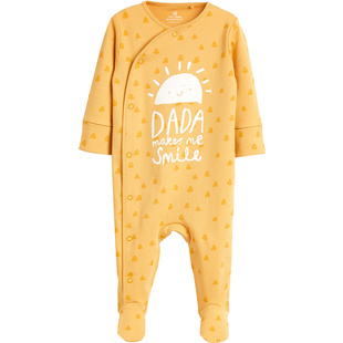 现货拆单英国进口NEXT童装春夏秋纯棉男女宝宝长袖连身体衣爬服