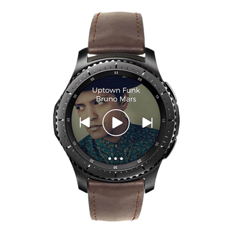 洽利适用三星watch4手表表带galaxy watch3真皮表带45/41mm三星Gear S2/S3/S4智能手表橡