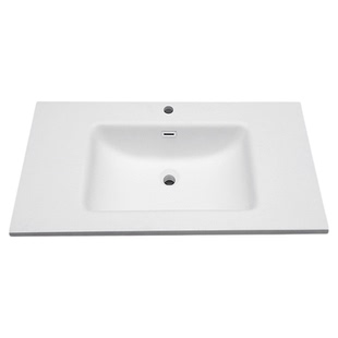 可耐丽肤感一体盆单盆定制异型切角双盆卫生间一体洗手盆洗漱台