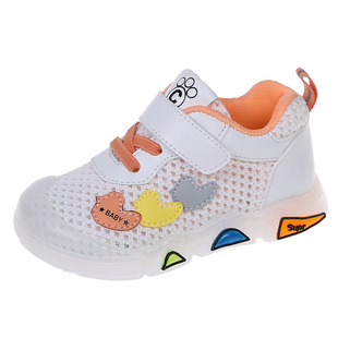 儿童运动鞋2025夏季新款男童机能鞋女童学步鞋镂空透气网面宝宝鞋