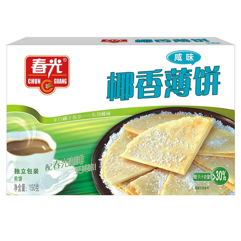 椰香薄饼150g原味榴莲咸味薄脆