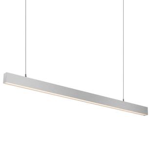 SCON办公室吊灯工程会议一字条形长条灯银色拉丝设计工业风吊线灯