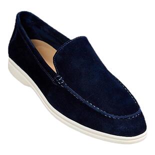 纯原意大利麂皮一脚蹬LP乐福鞋休闲皮鞋男士真皮牛皮懒人鞋豆豆鞋