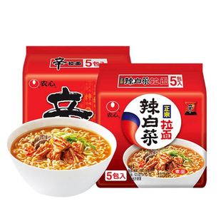 农心辛拉面辣白菜多口味辣白菜韩国风味煮方便速食泡面组合