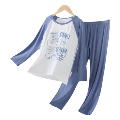 男童莫代尔家居服长袖套装