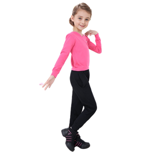 儿童舞蹈服女童拉丁舞练功服新款长袖套装分体中国舞演出服女服装