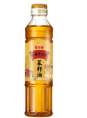 金龙鱼外婆乡小榨菜籽油400ML/瓶宿舍小瓶装物理压榨提色香菜油