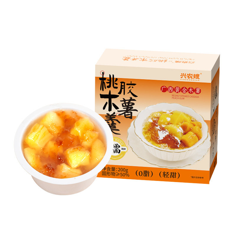 兴农嫂桃胶木薯羹200g开盖即食羹