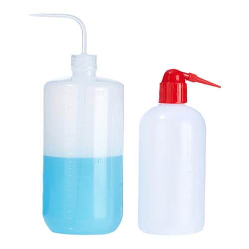 塑料安全洗瓶弯头冲洗瓶实验室乙醇蒸馏水弯管瓶专用清洗瓶500ml