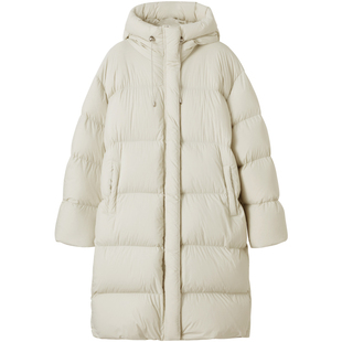 AMOR禾末“泡芙暖绒”一件过冬安心95白鸭软糯超轻长款连帽羽绒服