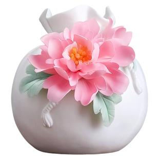 东方泥土《代代有福》陶瓷手工花瓶摆件办公室书房茶室桌面小花器