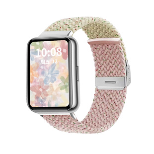 适用华为Fit1/2/3手表表fit4新款尼龙编织watchfit替换表带华为手环watch fit腕带华为watchfitnew手表带