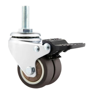 适用杰克兄弟台板机架脚轮平车锁边机绷缝机带万向有刹缝纫机轮子