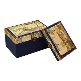 高端陶瓷器花瓶礼盒送礼摆件工艺品包装锦盒定制古董礼品大号空盒