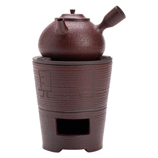 见山炉围炉煮茶酒精炉炭炉户外泡茶功夫茶具套装侧把壶单壶煮茶器