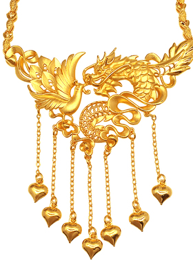 结婚沙金项链女三金套装