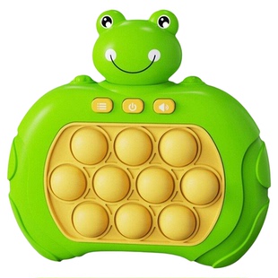 跨境爆款史迪仔速推按按乐益智闯关掌上游戏机儿童打地鼠解压玩具