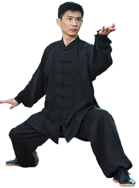 柏龄男女款夏季透气棉麻锦太极服