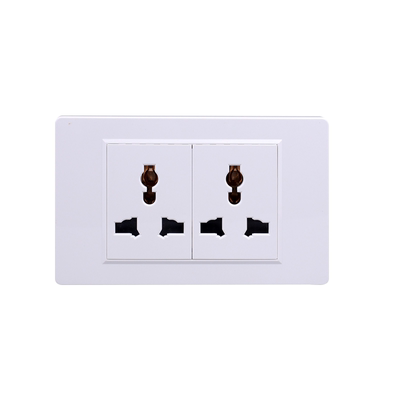 118暗装万能六孔开关流水线白色