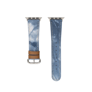 匠戴适用iwatch11手表带applewatch9表带苹果S10高级S9扎染牛仔帆布真皮S8夏季时尚8新款10女7小众智能ultra2