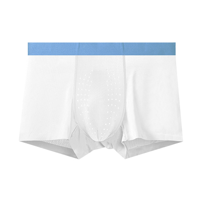 男士冰丝无痕抗菌平角裤透气孔