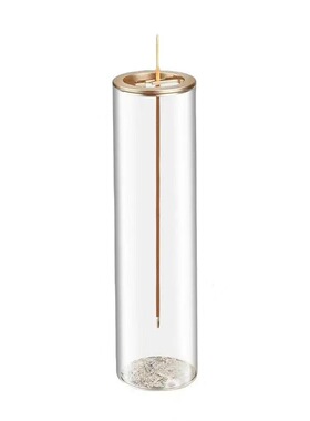 金属香夹玻璃香炉套装防灰飞