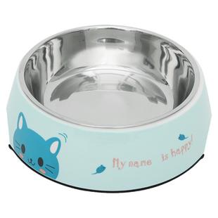 狗碗食盆不锈钢狗狗饭碗专用狗粮喝水宠物猫粮饭盆防打翻狗盆猫碗