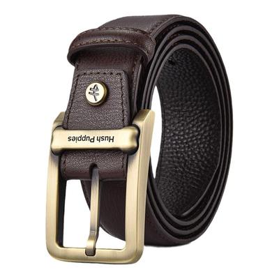 暇步士男士时尚休闲针扣牛皮腰带