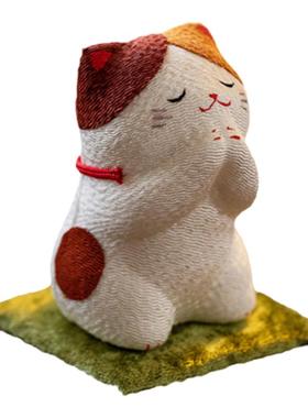 日本进口龙虎堂萌宠祈愿摆件日式手工祝福小礼物桌面车载装饰摆件