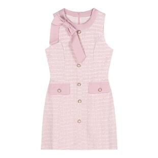 千金小香风连衣裙女轻奢高级感2025夏季新款气质名媛无袖内搭短裙